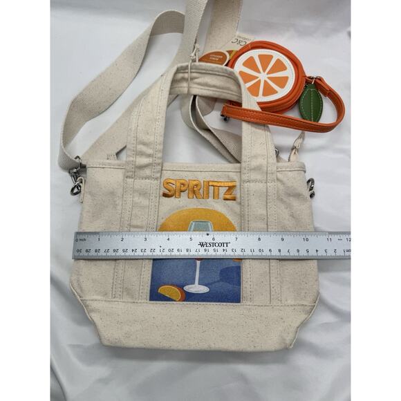 C&C California Aperol Spritz Tote Bag Purse Orange Slice Pouch Beach Vacation - Picture 10 of 11